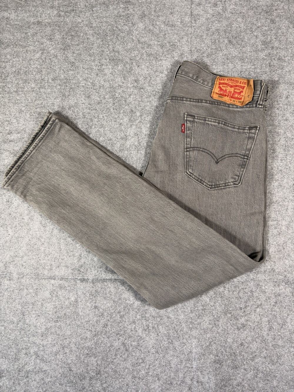 Levi’s 501 Men’s 33x30 Gray Straight Leg Button Fly Jeans